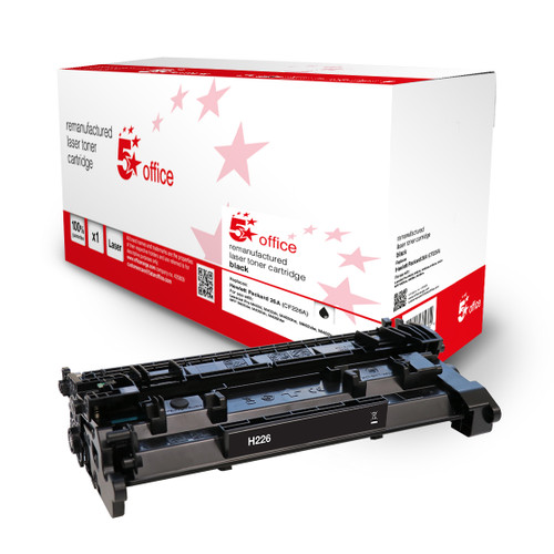 5 Star Office Remanufactured Toner Cartridge Page Life Black 3100pp [HP 26A CF226A Alternative]