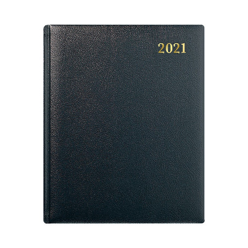 Collins 2021 Classic Business Quarto Diary Week to View Sewn Binding 190x260mm Black Ref QB7 2021