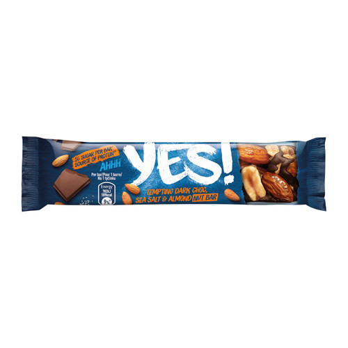 YES Dark Chocolate Seat Salt & Almond Nut Bar 32g Ref 12403827 [Pack 24]