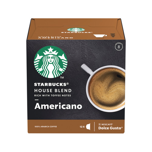 STARBUCK Americano Med Roast Capsules for Dolce Gusto Machine 12397697 Pack 36 (3x12 Capsule=36 Drinks)