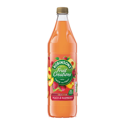 Robinsons Creation Squash No Added Sugar 1 Litre Peach & Raspberry Ref 962005 [Pack 12]