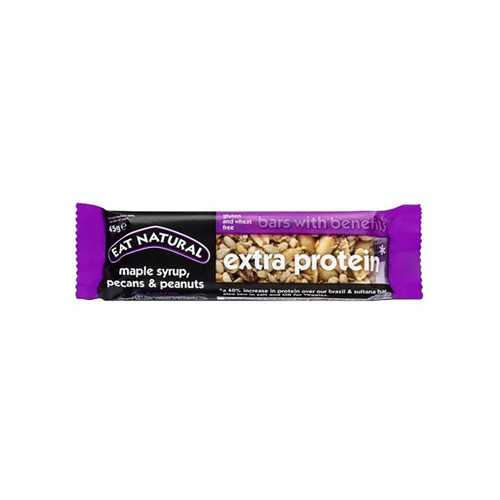 Eat Natural Extra Protein Bar Maple Syrup Pecans & Peanuts 45g Ref MPP [Pack 12]