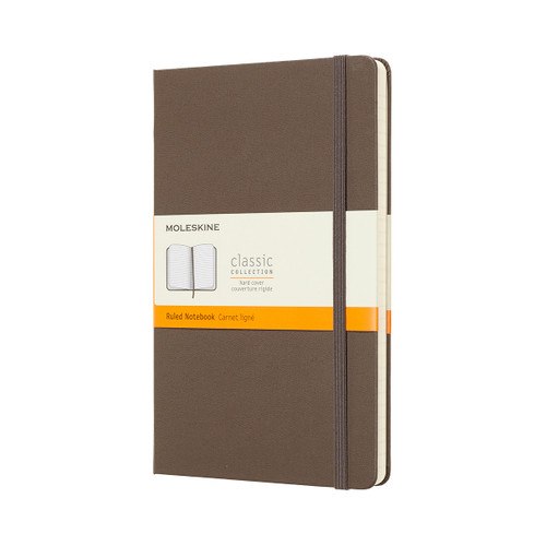 Moleskine Large Ruled Hardcover 240Pg 130x210mm Earthbrown Ref QP060P14