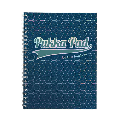 Pukka GLEE Jotta Notepad 200Pg 80gsm Wirebound A4 pls Dark Blue Ref 3007GLE [Pack 3]