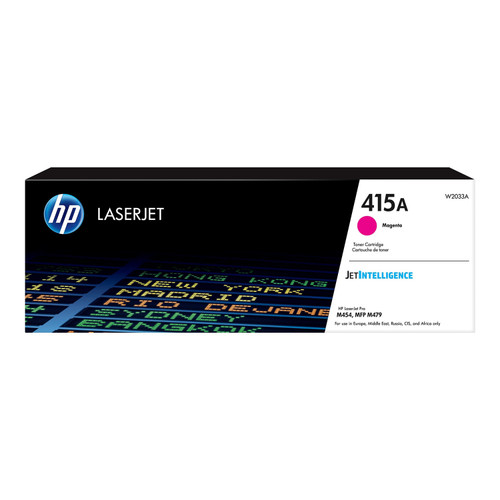 Hewlett Packard 415A Laser Toner Cartridge Page Life 2100pp Magenta Ref W2033A