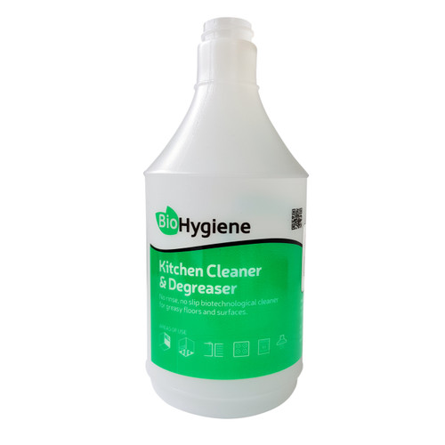 BioHygiene Screen Printed Kitchen Cleaner & Degreaser Empty Trigger 750ml Bottle Ref BH204