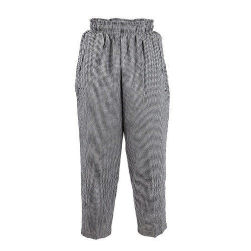 Chef Works Essential Baggy Pants Small Black Check L