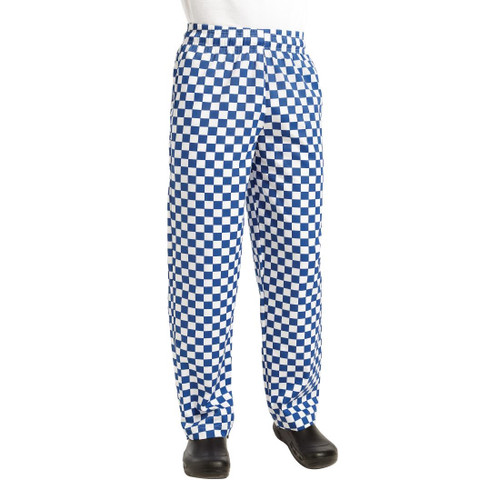 Chef Works Essential Baggy Pants Big Blue Check 2XL