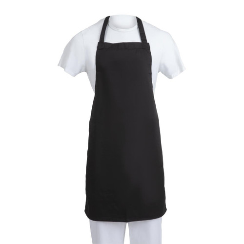 Whites Bib Apron Polycotton Black