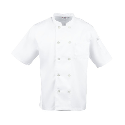 Chefs Works Unisex Volnay Chefs Jacket Short Sleeve White M