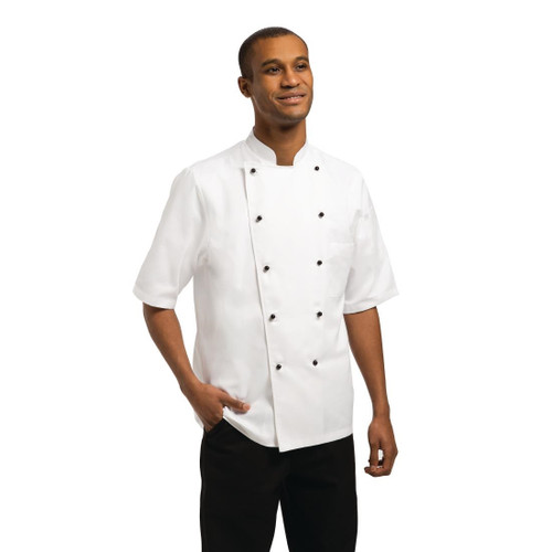 Chef Works Unisex Marche Chefs Jacket Short Sleeve XL