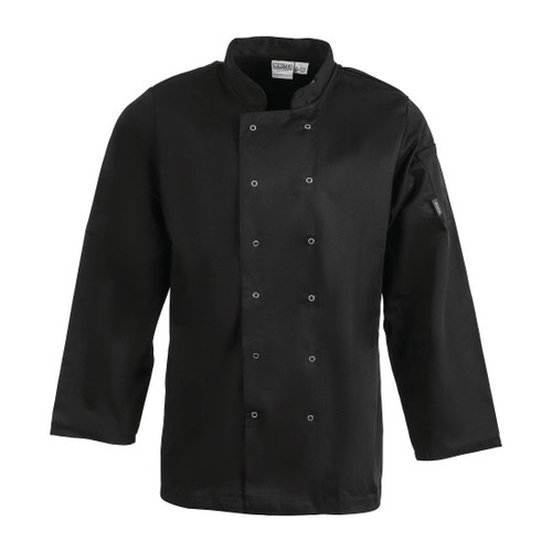 Whites Vegas Unisex Chefs Jacket Long Sleeve Black XL