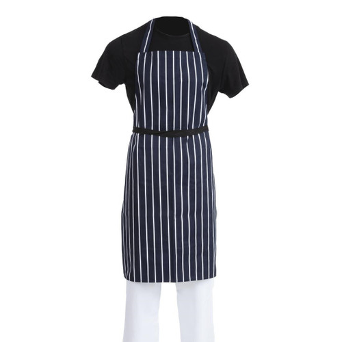 Whites Butchers Apron Stripe Blue