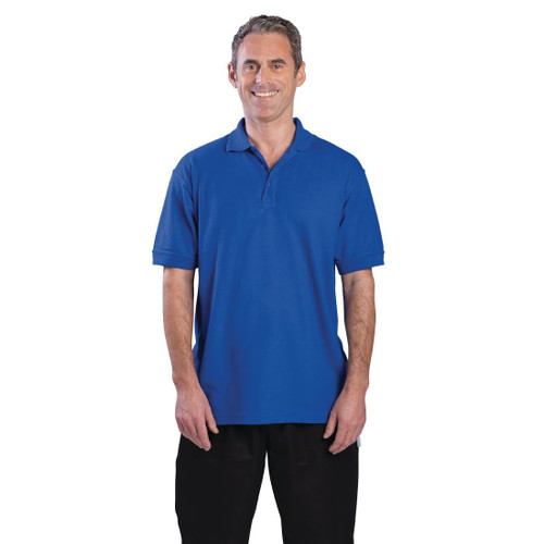 Polo Shirt Casual Slim Fit Royal Blue 2XL