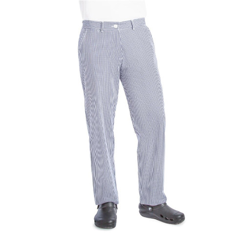 Whites Womens Chef Trousers Blue and White Check 28in