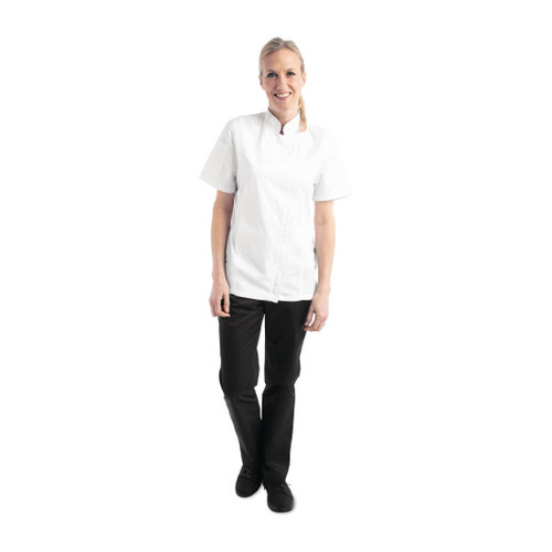 Chef Works Womens Springfield Zip Chefs Jacket White M