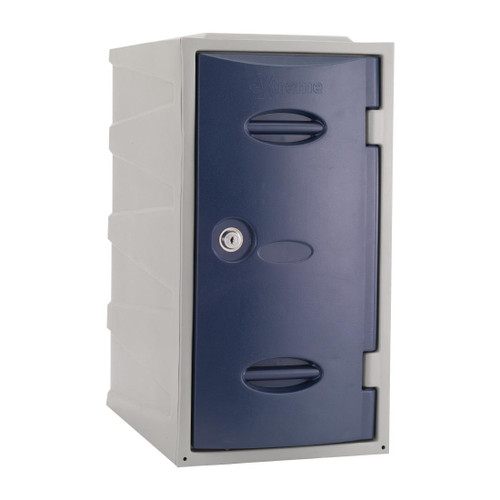 Extreme Plastic Single Door Locker Camlock Blue 600mm