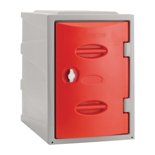 Extreme Plastic Single Door Locker Hasp and Staple Lock Red 450mm