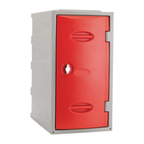Extreme Plastic Single Door Locker Hasp and Staple Lock Red 600mm
