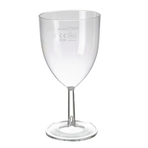 eGreen Polystyrene Wine Glasses 200ml CE Marked at 175ml (Pack of 48)