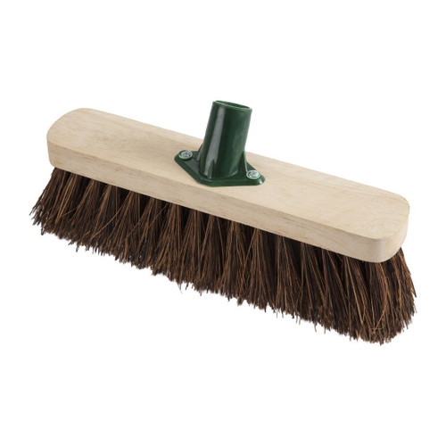 Jantex Wooden Broom Head Stiff Bassine 12in