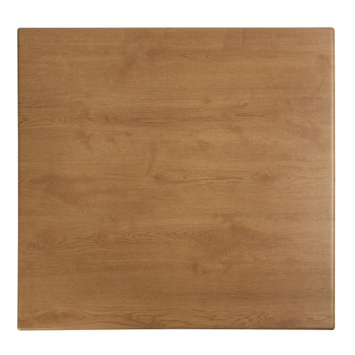 Werzalit Pre-drilled Square Table Top  Oak Effect 600mm