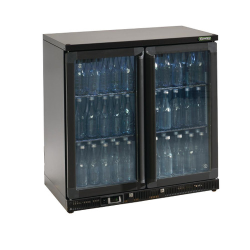 Gamko Bottle Cooler - Double Hinged Door 250 Ltr Black