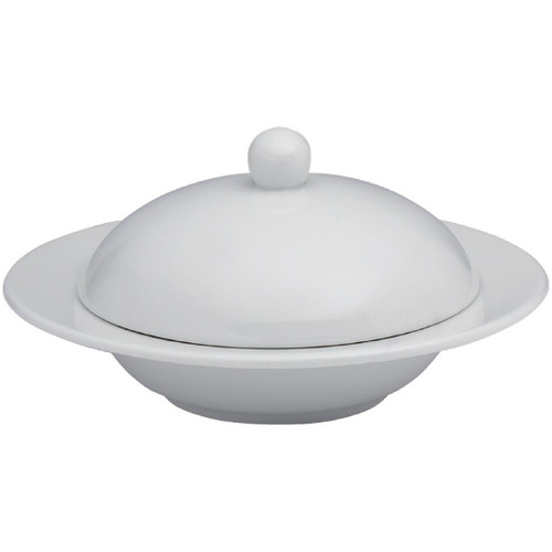 Elia Glacier Fine China Covered Butter Dishes 115mm (Pack of 4)