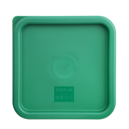 Hygiplas Square Food Storage Container Lid Green Medium