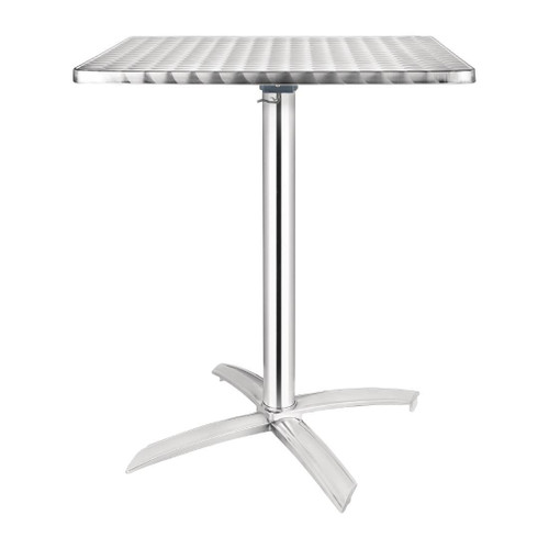 Bolero Square Flip Top Table Stainless Steel 600mm
