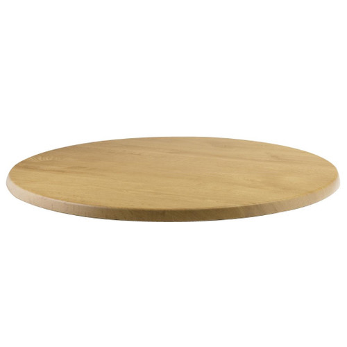 Werzalit Pre-drilled Round Table Top Oak Effect 700mm
