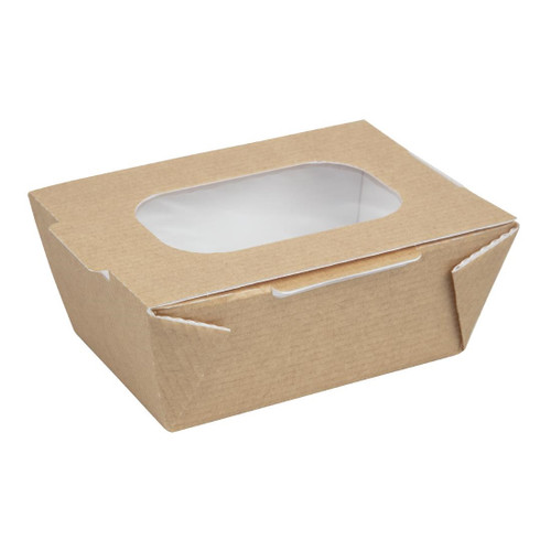 Huhtamaki Recyclable Paperboard Takeaway Boxes With Window Small 700ml / 24oz (Pack of 360)