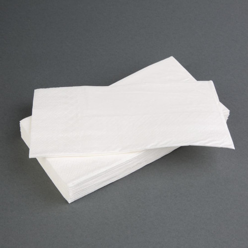 Fiesta Recyclable Dinner Napkin White 40x40cm 2ply 1/8 Fold (Pack of 250)