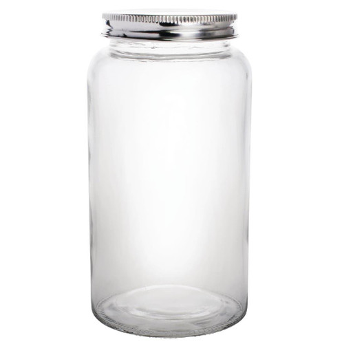 Vogue Glass Screw Top Dry Food Jar 800ml (Pack of 6)
