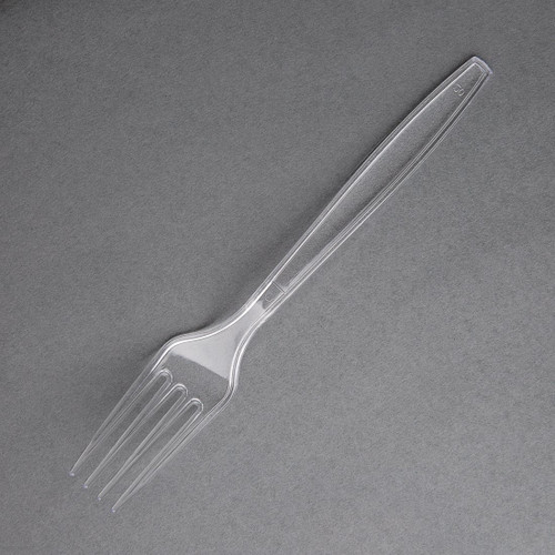Fiesta Heavy-Duty Disposable Plastic Forks Clear (Pack of 100)