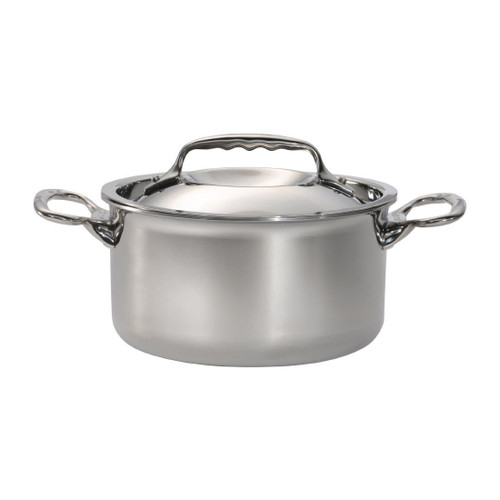 DeBuyer Affinity Stainless Steel Stew Pan With Lid 24 cm