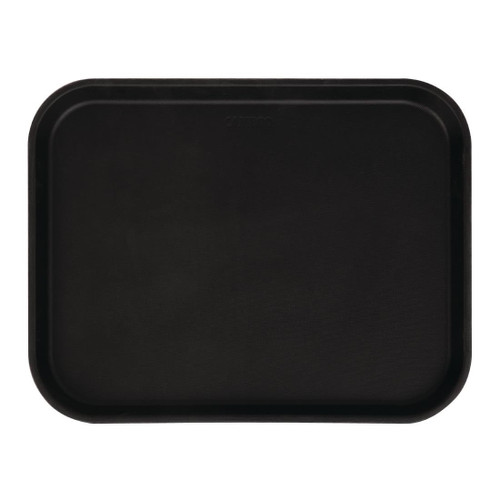 Cambro Camtread Fibreglass Rectangular Non-Slip Tray Black 457mm