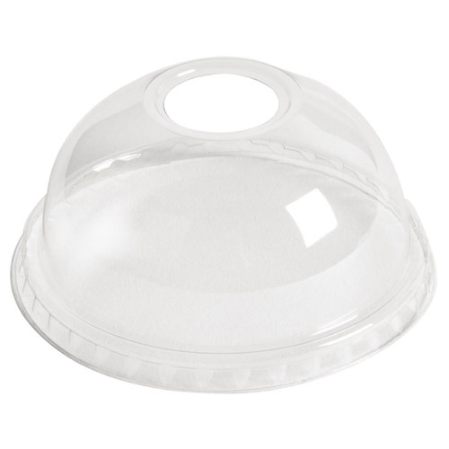 Dome Lids For Clear PET Juice Cups 398ml / 14oz (Pack of 50)