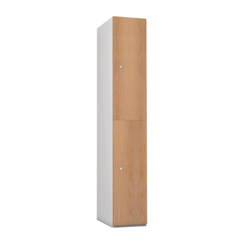 Timberbox Two Door Camlock Locker Oak Finish