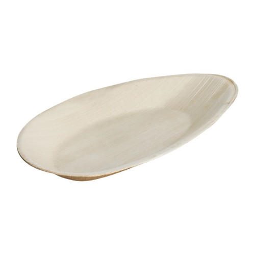 Fiesta Green Biodegradable Palm Leaf Plates Oval 320mm (Pack of 100)