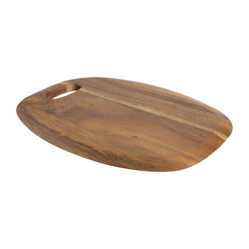 Large Rounded Acacia Presentation Board with Handle
