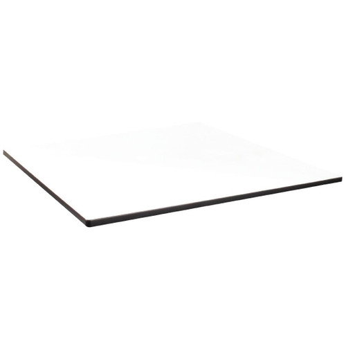 Compact Exterior Square Table Top White 680mm