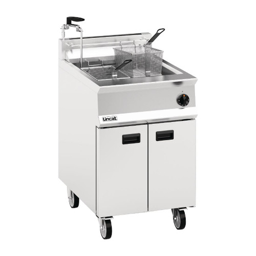 Lincat Opus 800 Single Tank Twin Basket Free Standing Propane Gas Filtration Fryer OG8107/OP