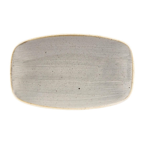 Churchill Stonecast Rectangular Plates Peppercorn Grey 121 x 200mm