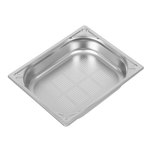 Vogue Heavy Duty Stainless Steel Perforated 1/2 Gastronorm Pan 65mm