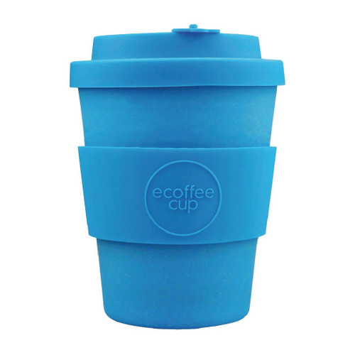 Ecoffee Cup Bamboo Reusable Coffee Cup Toroni Blue 12oz