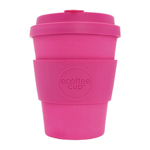 Ecoffee Cup Bamboo Reusable Coffee Cup Pink'd 12oz