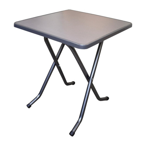 VEBA London Square Steel Folding Bistro Table Black 700mm