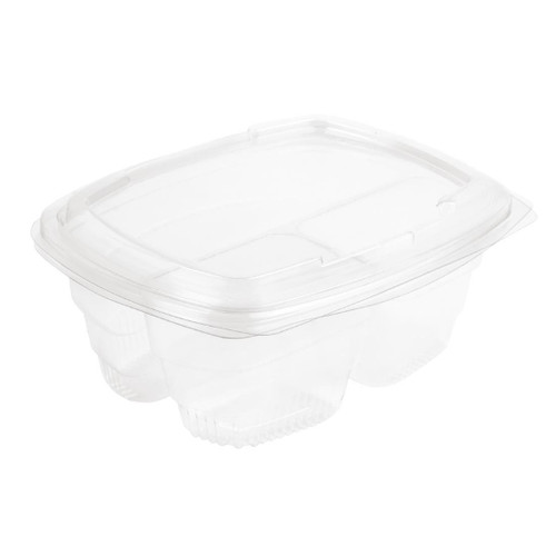 Faerch Fresco Three-Compartment Recyclable Deli Containers With Lid 750ml / 26oz