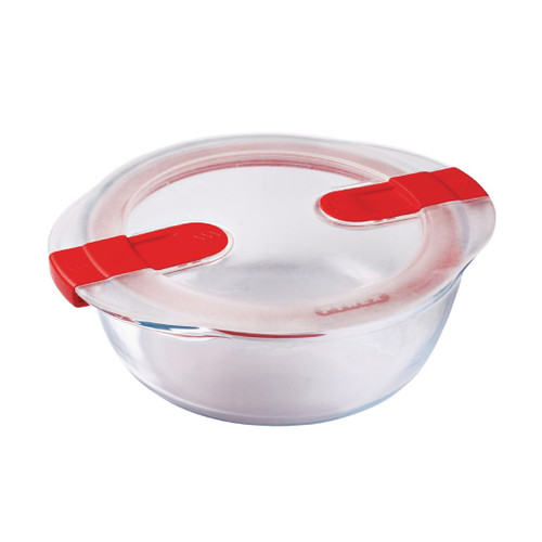 Pyrex Cook and Heat Round Dish with Lid 1Ltr